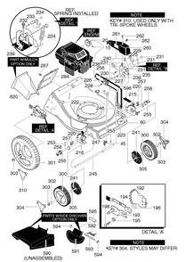 Part Location Diagram of 672749 Murray AXLE & BRACKET